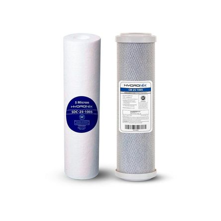 Pack de filtros para purificador de agua sedimento y carbon Hydronix Pack de filtros para purificador de agua sedimento y carbon Hydronix