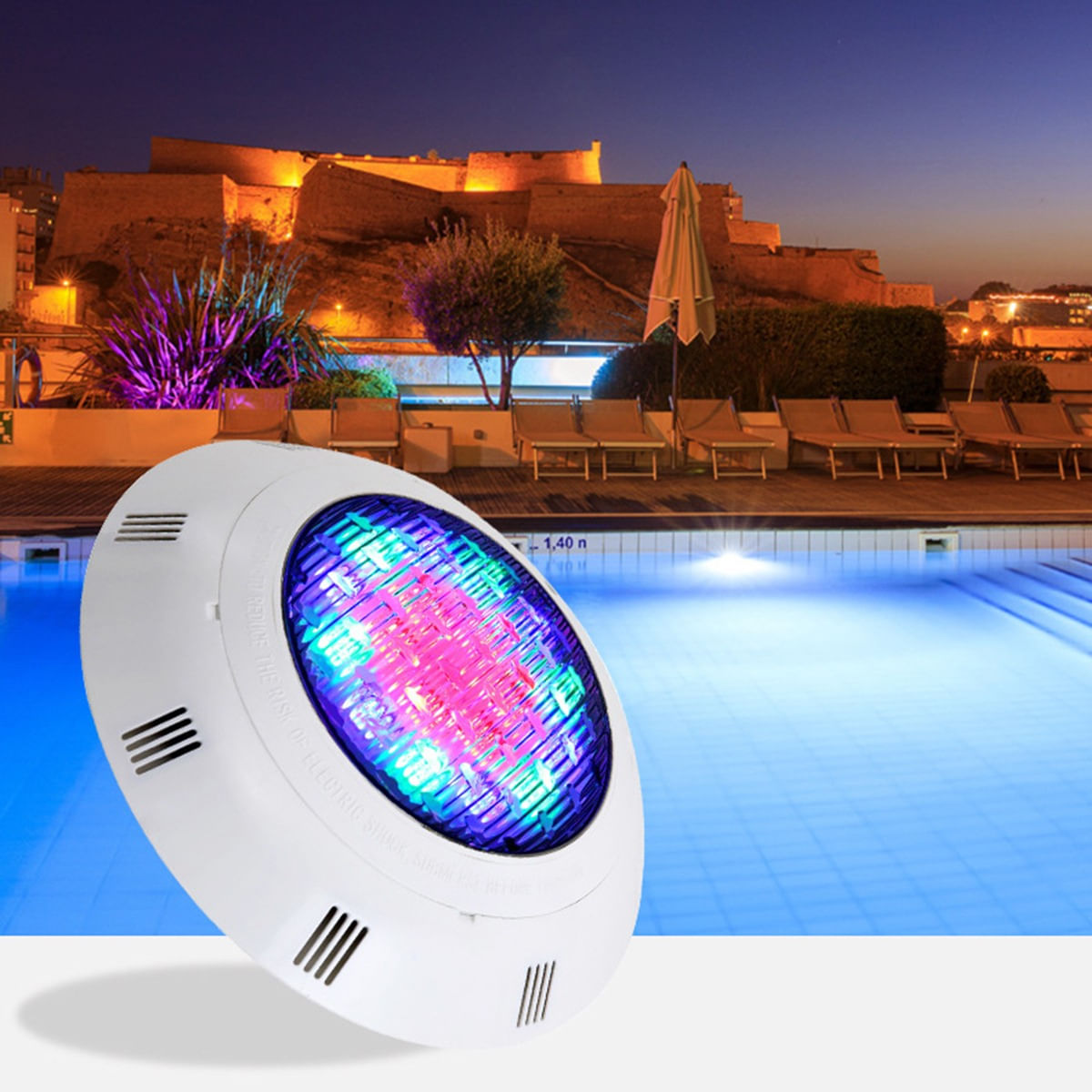 Reflector Led para Piscina Adosable con Control Remoto 12V- 25 WATT