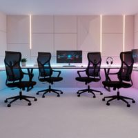 Juego de 4 Silla Gamer Dreizt Lyon Mesh Negro