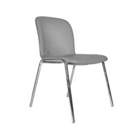 Silla Interlocutor Fija Baru Cuero Gris Ofideas