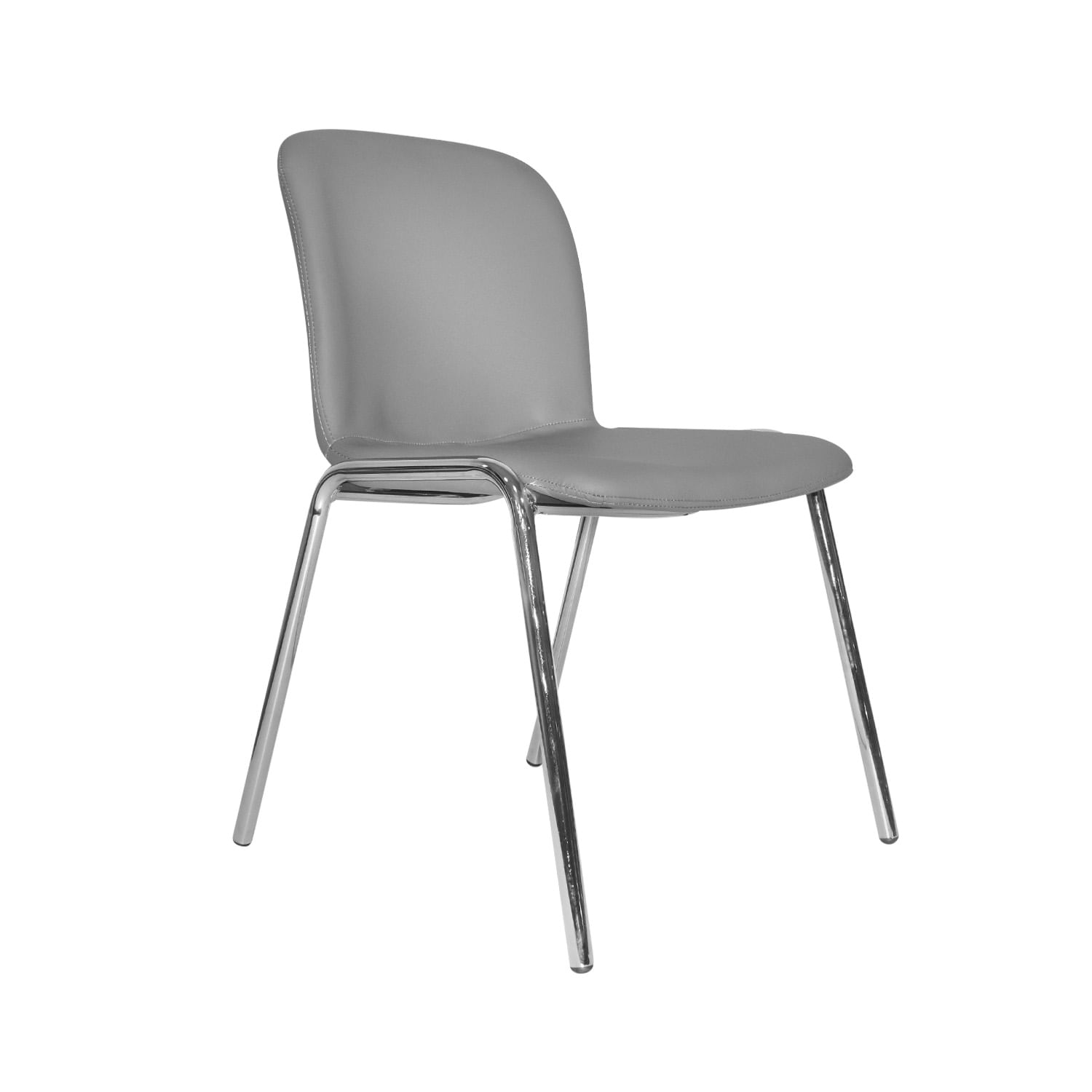 Silla Interlocutor Fija Baru Cuero Gris Ofideas