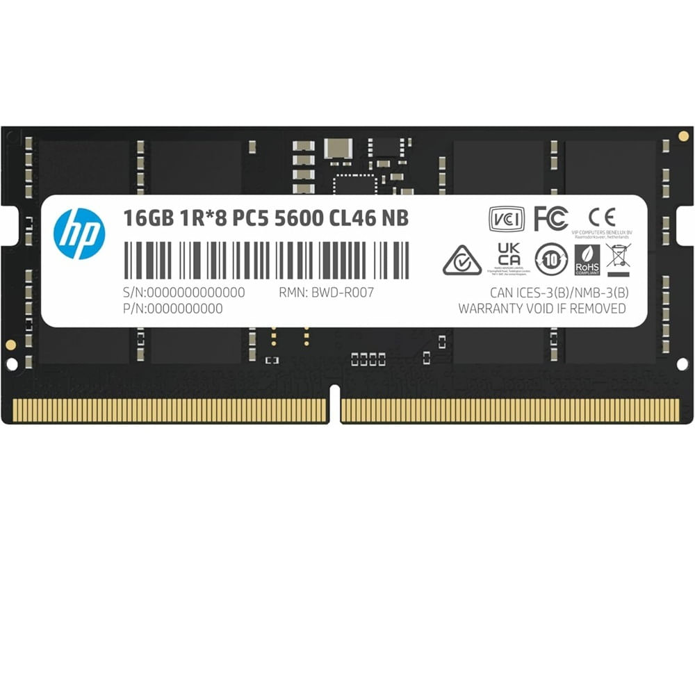 MEMORIA SODIMM HP 16GB DDR5 5600MHZ 6H316AAUUF PC5-5600 CL46