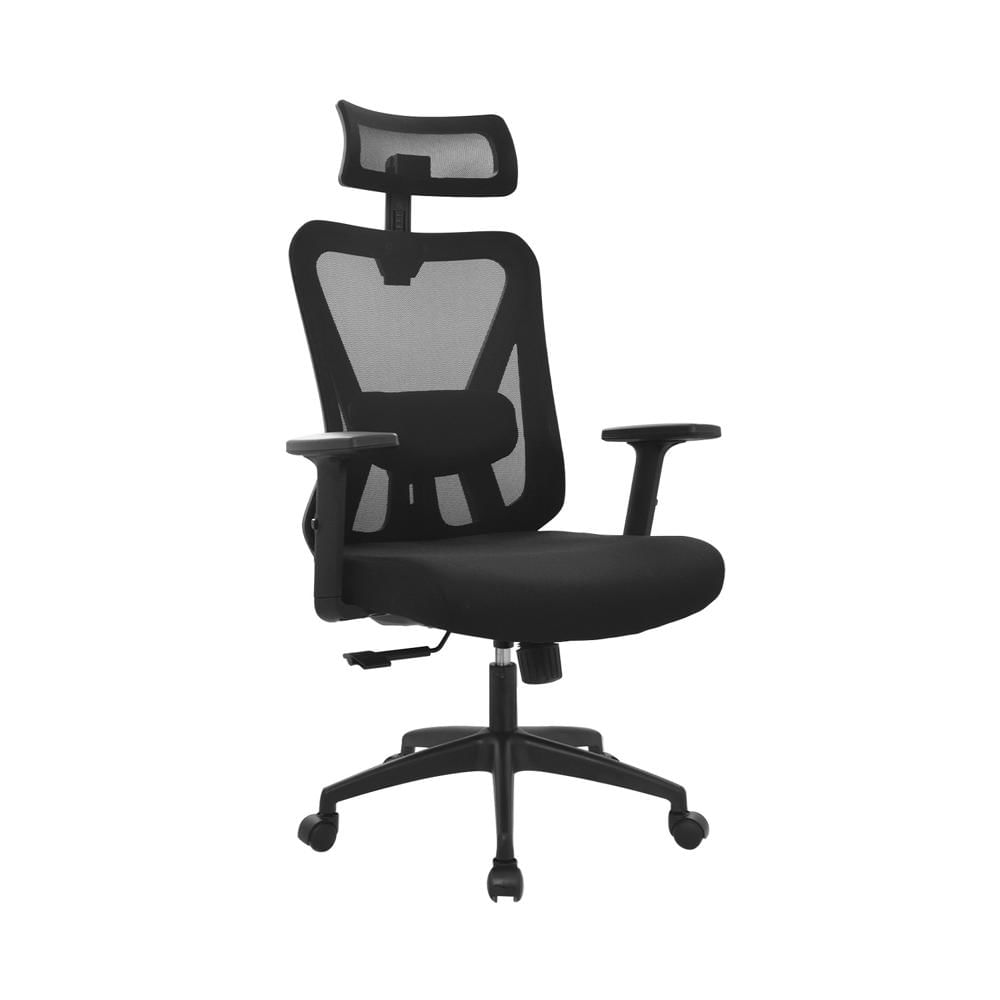 Silla Ergonómica Dolfin Syncro Brazos 3D Presidente Nylon Negro Ofideas