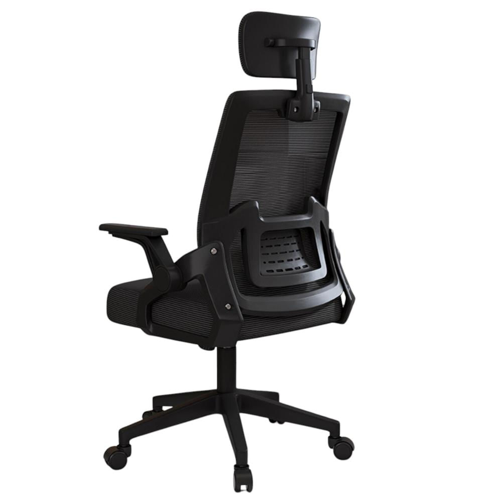 Silla Ejecutiva Giratoria Reposa Cuello Ajustable Soporte Lumbar Oficina-  Negro