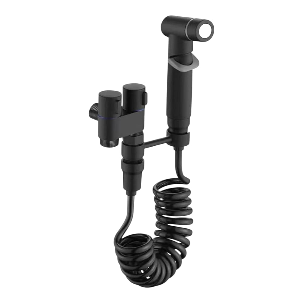 Kit Bidet de Mano Negro Mate Premium - Doble Salida y Fácil Instalación Kit Bidet de Mano Negro Mate Premium - Doble Salida y Fácil Instalación