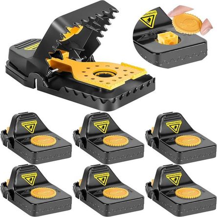 SET 6 TRAMPAS PARA RATAS RATONES TAMAÑO GRANDE MUY UTIL LID.