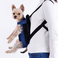Mochila Canguro Para Mascotas Denim Azul Talla L