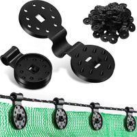 PACK X 20 CLIPS TIPO SUJETADOR PARA MALLA RASCHEL GRANJA 10 X 3.7 CM