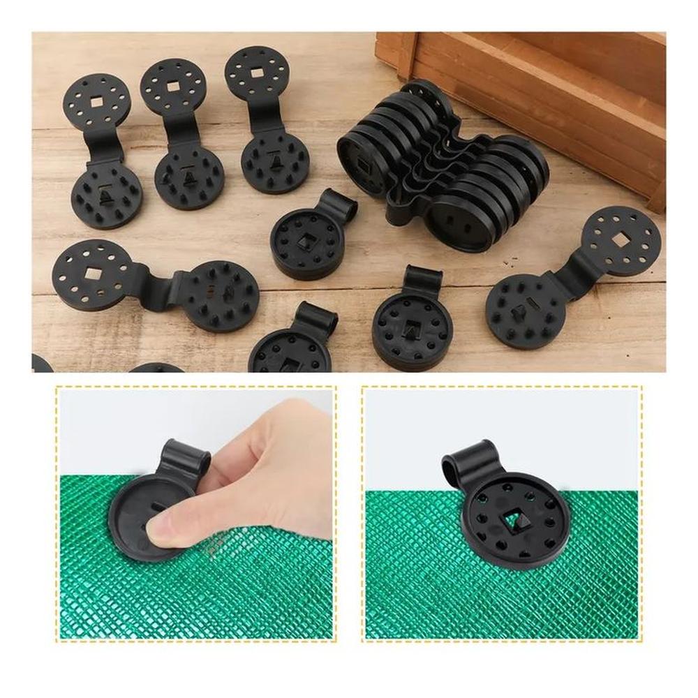 PACK X 30 CLIPS TIPO SUJETADOR PARA MALLA RASCHEL 7.3 x 2.7 CM