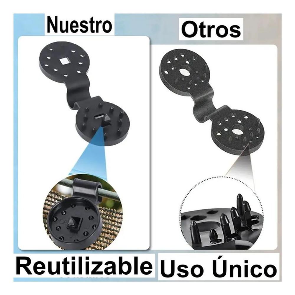 PACK X 50 CLIPS SUJETADOR PARA MALLA RASCHEL GRANJA 10 X 3.7 CM
