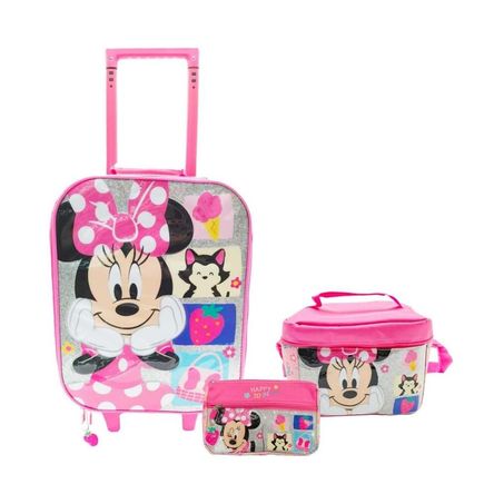 Pack Escolar Maleta Minnie Mouse Exo Fucsia Oficio Pack Escolar Maleta Minnie Mouse Exo Fucsia Oficio