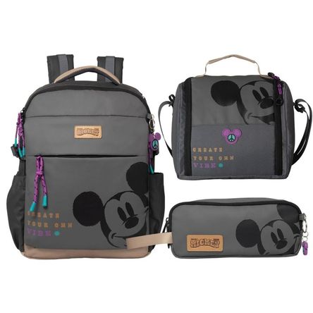 Pack Escolar Mochila Mickey Mouse premium