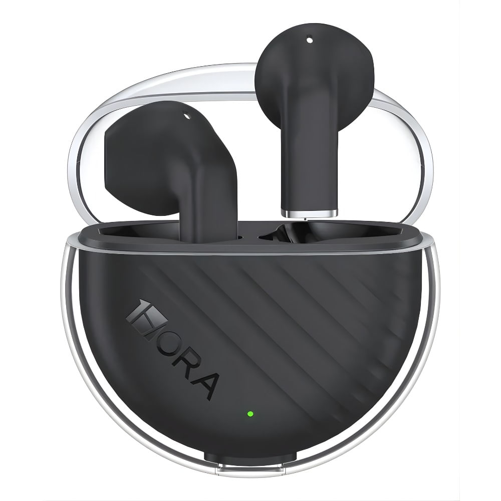 Audífonos Inalámbricos 1hora Aut209 Bluetooth 5.3 Negro Audífonos Inalámbricos 1hora Aut209 Bluetooth 5.3 Negro