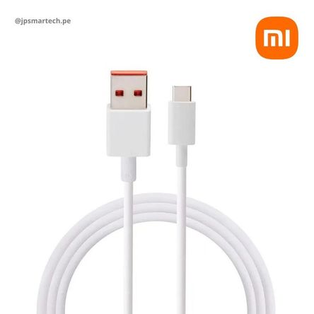 Cable Xiaomi 6A Type-A To Type-C Support 120W 67W 33W - Blanco
