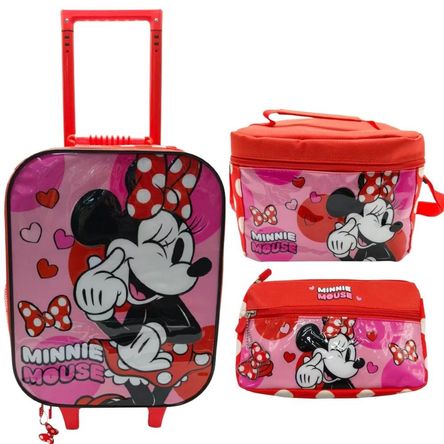 Pack Escolar Maleta Minnie Mouse Eco Rojo Oficio Pack Escolar Maleta Minnie Mouse Eco Rojo Oficio