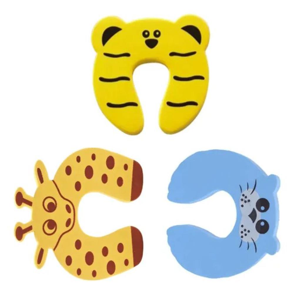 PACK X3 TOPE DE PUERTA INFANTIL NIÑOS ANTIGOLPE JIRAFA OSO FOCA