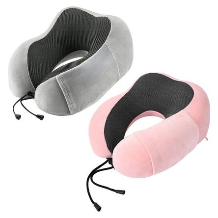 Pack Dos Cojines Premium Ergonómico Cervical De Cuello Viaje