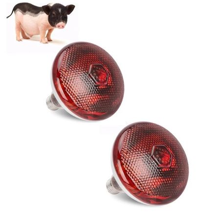 FOCO INFRARROJO CALEFACCIÓN PARA CERDOS PERROS POLLOS 150W PACK X2 FOCO INFRARROJO CALEFACCIÓN PARA CERDOS PERROS POLLOS 150W PACK X2