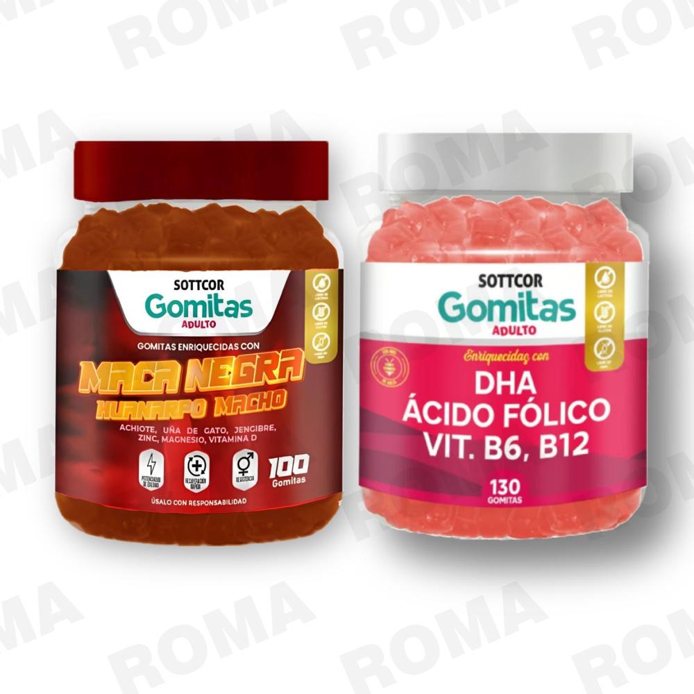 PACK GOMITAS MACA NEGRA Y GOMITAS DHA SOTTCOR LABS PACK GOMITAS MACA NEGRA Y GOMITAS DHA SOTTCOR LABS