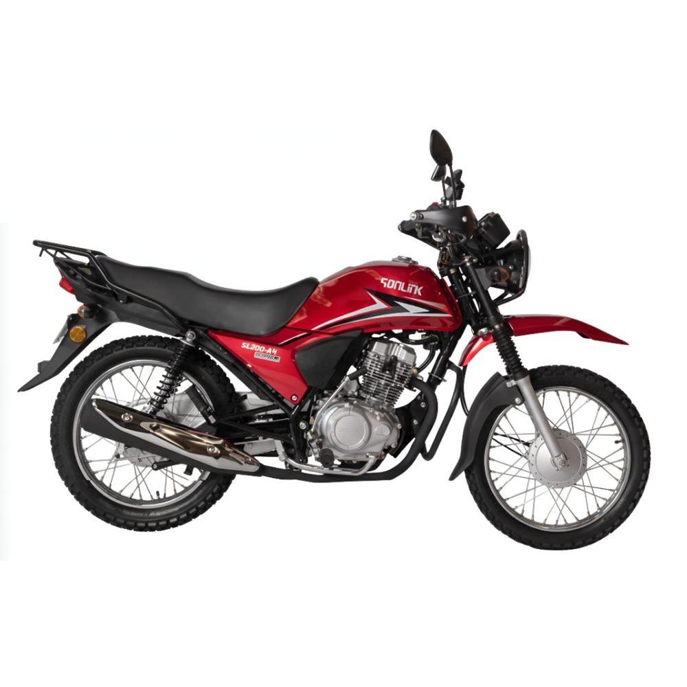 Moto Sonlink Urbana SL200-A4 200CC 13.5HP 5 Vel. USB Sliders Rojo