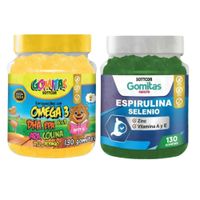 PACK 2 GOMITAS OMEGA 3 NIÑOS + ESPIRULINA ADULTOS 260 UND