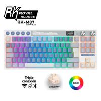 Teclado Royal Kludge RK M87 TKL Inalambrico OCEAN BLUE - CREAMY SWITCH