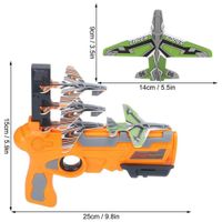 FlyGo Pistola Naranja de juguete Lanza Aviones - 3 aviones