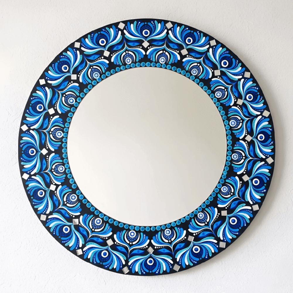 Espejo decorativo de pared Reya Mándala Turquesa 50 cm Espejo decorativo de pared Reya Mándala Turquesa 50 cm