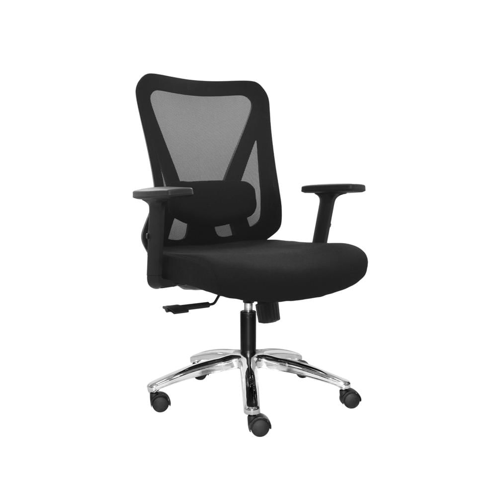 Silla Ergonómica Dolfin Syncro Brazos 3D Gerente Cromado Negro Ofideas