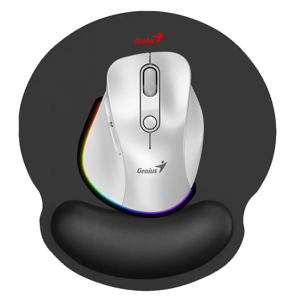 COMBO MOUSE 9000S BLANCO Y PAD MOUSE G WMP 100 CON DESCANSADOR