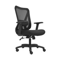 Silla Ergonómica Dolfin Lap Brazos 1D Gerente Nylon Negro Ofideas