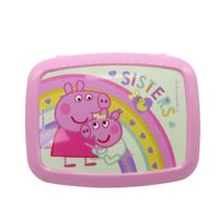 Taper con Divisiones Escolar Bento Peppa Pig y hermanita Evie
