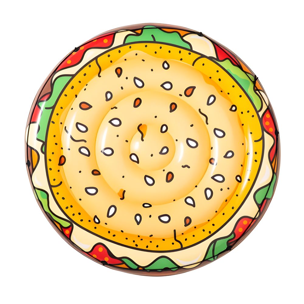 Colchoneta Inflable para Piscina Modelo Hamburguesa 147cm