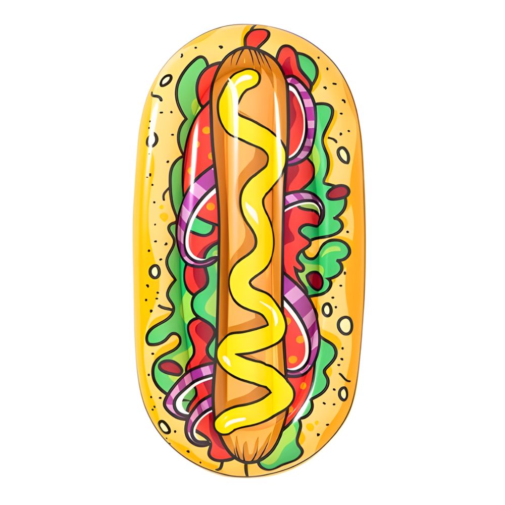 Colchoneta Inflable para Piscina Modelo Hot Dog 190 x 109 cm