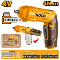 Destornillador Inalámbrico Ingco 4V 4NM con 24 Accesorios CSDLI04425