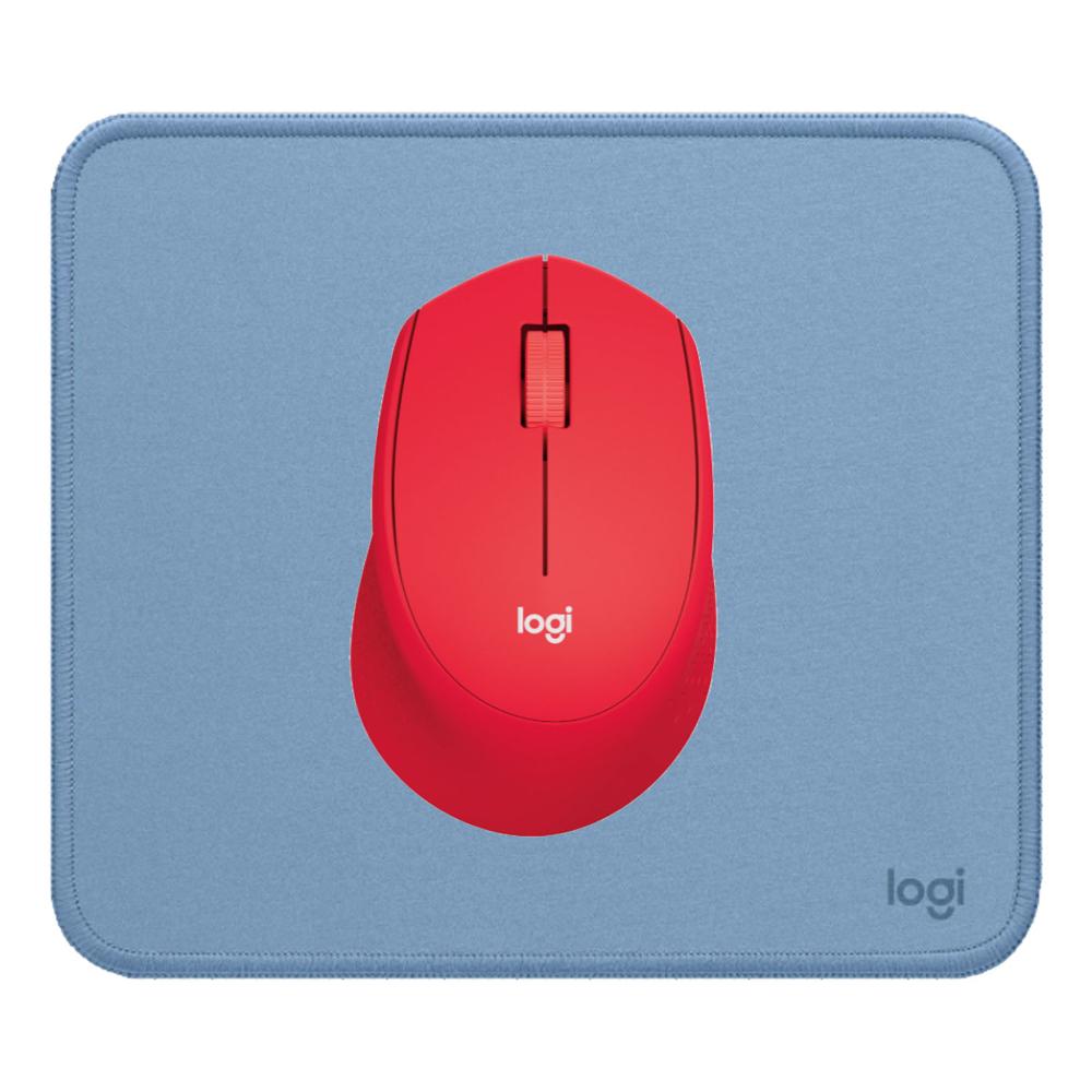 KIT LOGITECH MOUSE M280 ROJO PAD MOUSE 200X230 AZUL