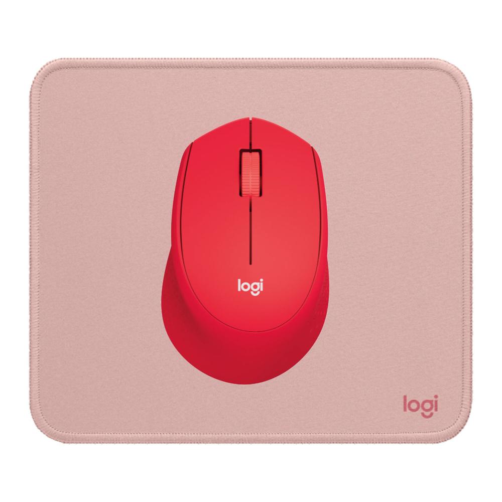 KIT LOGITECH MOUSE M280 ROJO PAD MOUSE 200X230 ROSADO