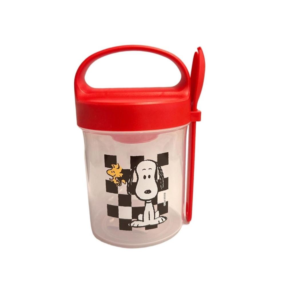 Taper con Cuchara Snoopy Gris 560 ML