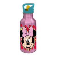 Tomatodo Escolar Botella Con Cañita Minnie Aluminio 545 ML