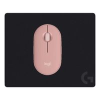 KIT LOGITECH MOUSE M350S ROSADO Y PAD MOUSE G240 NEGRO