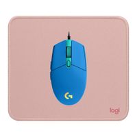 KIT LOGITECH MOUSE G203 AZUL Y PAD MOUSE 200X230 ROSADO