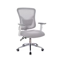 Silla Ergonómica Fone Ultra Gerente Cromado Gris  Ofideas