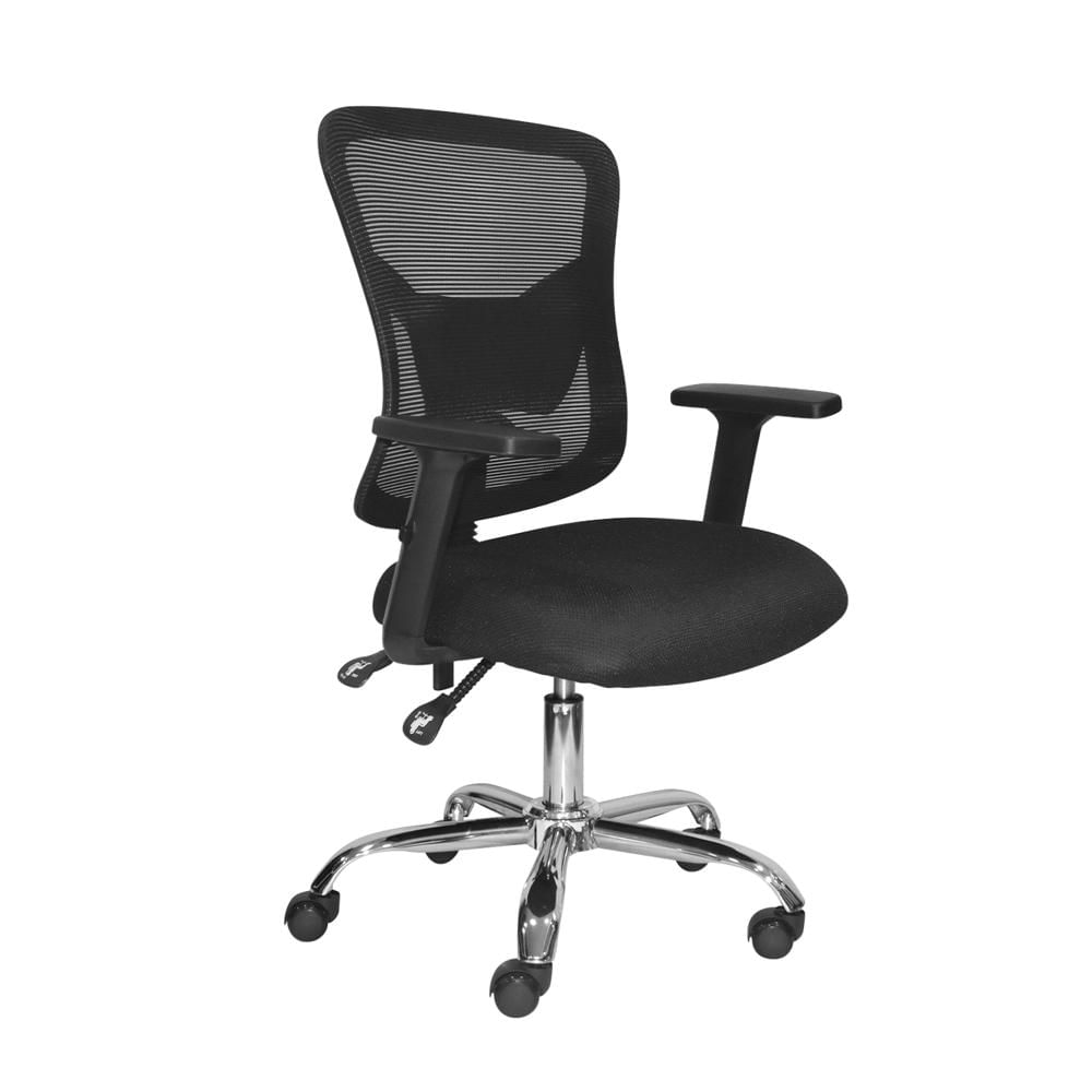 Silla Ergonómica Fone Ultra Gerente Cromado Negro PP Ofideas