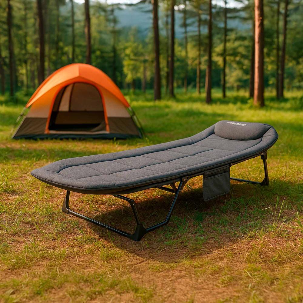 Cama Plegable 1P para Camping 32x66x188 cm de hasta 120 kg