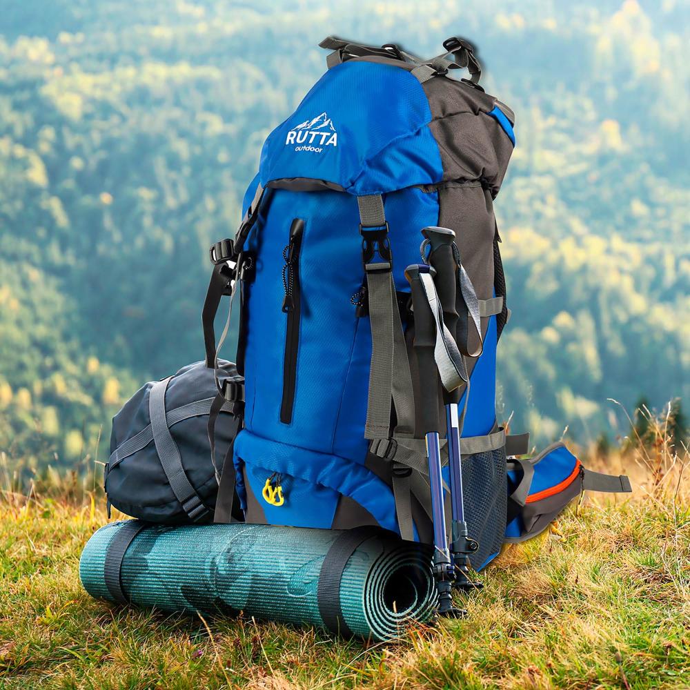 Mochila Camping 50 Litros Azul