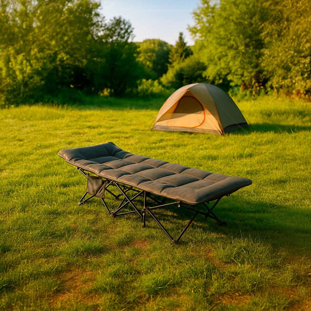 Cama Plegable 1P para Camping 37x66x188 cm de hasta 120 kg