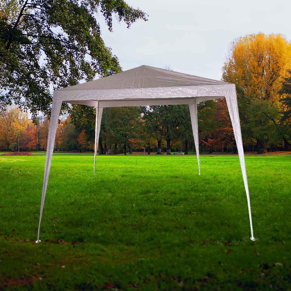 Toldo de Terraza 3x3 m Plegable PE Blanco