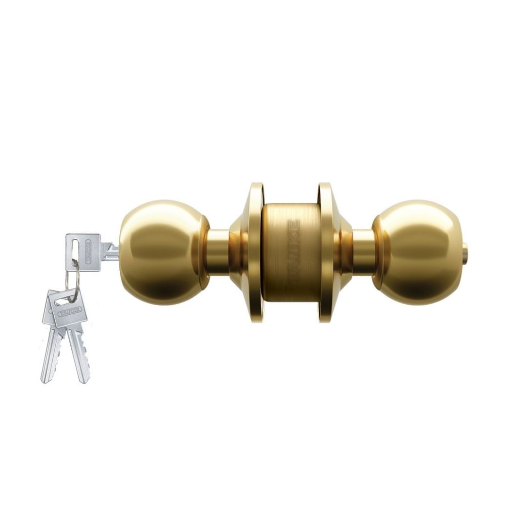 Cerradura Cilíndrica Bp-22 Dormitorio Bronce Pulido Tanke Travex