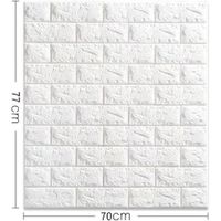 PAPEL TAPIZ BLANCO 3D ADHESIVA SET X10UNIDADES