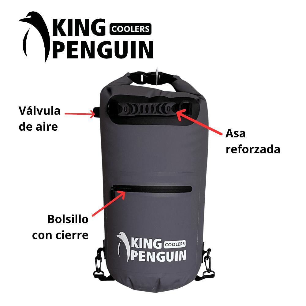 Cooler Mochila Plegable KING PENGUIN 20 L - All-Day Companion - Gris Ártico